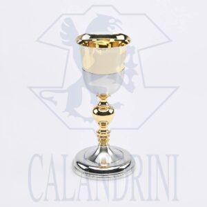 Satin nikel goblet with golden cup